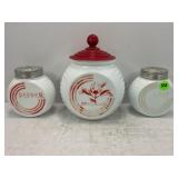 ANCHOR HOCKING VITROCK MILK GLASS SALT & PEPPER