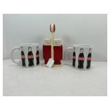 Coca-Cola Mugs & gas pump style Salt & Pepper set