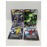 Lot of 4 Marvel Hot Wheels cars in original