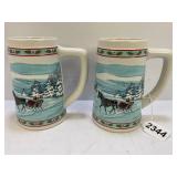 Lot of 2 Miller High Life Beer Steins - Limited