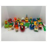 LARGE LOT OF VINTAGE FISHER PRICE VEHICLES, LITTLE