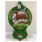 John Deere cast aluminum mail box letter holder -