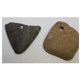 NATIVE AMERICAN INDIAN STONE PENDANTS - 1 1/2' X