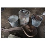 CALF-TERIA EMBOSSED GALVANIZED BUCKETS,