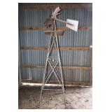 STEEL 7' YARD ART WINDMILL - NEEDS A LITTLE TLC