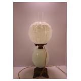 ANTIQUE GONE WITH THE WIND MILK GLASS ELECTRIFIED