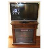 ELECTRIC FIREPLACE WITH 32' VISIO FLATSCREEN TV -