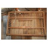 ANTIQUE WOODEN CHICKEN CRATE - 36' X 24' X 12'