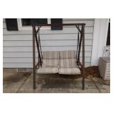 OUTDOOR PATIO SWING WITH METAL FRAME - 67' X 54'