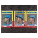 LOT OF 3 - 1975 MLB TOPPS HANK AARON CARDS #660
