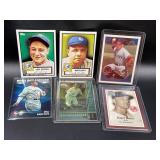 LOT OF 6 MISC MLB CARDS - BASEBALL GREATS