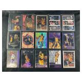 LOT OF 15 KOBE BRYANT NBA BASKETBALL CARDS
