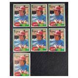 LOT OF 7 - 1981 MLB TOPPS PETE ROSE BASEBALL CARDS