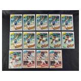 LOT OF 14 - 1980 MLB TOPPS STARS BASEBALL CARDS