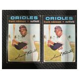 LOT OF 2 - 1971 MLB TOPPS FRANK ROBINSON CARDS