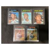 LOT OF 5 - 1971 MLB TOPPS HALL OF FAMERS BASEBALL