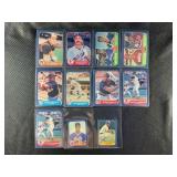 LOT OF 11 - 1986 MLB FLEER BASEBALL STARS CARDS
