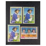 LOT OF 4 MLB ROOKIE CARDS - 1981 TOPPS FERNANDO