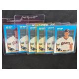 LOT OF 6 - 1987 MLB FLEER WILL CLARK ROOKIE CARDS