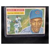 1956 MLB TOPPS ERNIE BANKS #15 CARD - WHITE BACK
