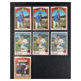 LOT OF 7 - 1972 & 1973 MLB TOM SEAVER BASEBALL