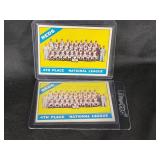 LOT OF 2 - 1966 MLB TOPPS REDS 4TH PLACE N.L. #59