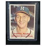 1957 MLB TOPPS WARREN SPAHN #90 CARD