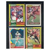 LOT OF 4 NFL FOOTBALL CARDS - (3) JERRY RICE &