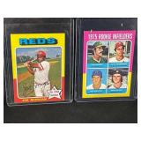 LOT OF 2  - 1975 MLB TOPPS BASEBALL CARDS -