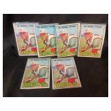 LOT OF 6 - 1967 MLB JOE NUXHALL BASEBALL CARDS