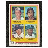 1978 MLB TOPPS SWEET LOU WHITAKER ROOKIE CARD #704