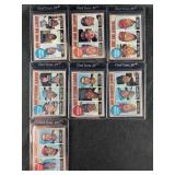 LOT OF 7 - 1968 MLB TOPPS 1967 LEADERS CARDS