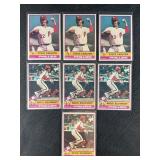 LOT OF 7 - 1976 MLB TOPPS BASEBALL CARDS
