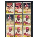 LOT OF 9 - 1976 MLB TOPPS RED