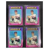 LOT OF 4 - 1975 MLB TOPPS NOLAN RYAN CARDS #500