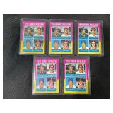 LOT OF 5 - 1975 MLB TOPPS KEITH HERNANDEZ ROOKIE