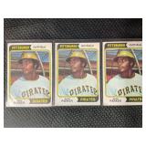 LOT OF 3 - 1974 MLB TOPPS DAVE PARKER ROOKIE CARDS
