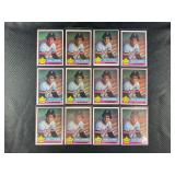 LOT OF 12 - 1976 MLB TOBBS ROD CAREW BASEBALL CARD