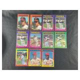 LOT OF 11 - 1975 MLB TOPPS BASEBALL STARS CARDS