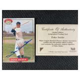 1994 NABISCO MLB DUKE SNIDER COA LIMITED EDITION