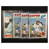LOT OF 4 - 1977 MLB TOPPS BASEBALL CARDS - (3)