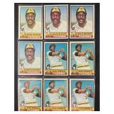 LOT OF 9 - 1976 MLB TOPPS STARS BASEBALL CARDS