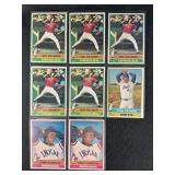 LOT OF 8 - 1976 MLB TOPPS STARS BASEBALL CARDS
