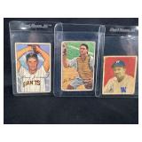 LOT OF 3 MLB OLD CARDS - 1949 TOM MCBRIDE, 1952