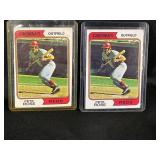 LOT OF 2 - 1974 MLB TOPPS PETE ROSE CARDS #300