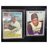LOT OF 2 - 1967 TOPPS WILLIE STARGELL & FRANK
