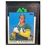 1986 MLB TOPPS JOSE CANSECO CARD #201