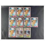 LOT OF 9 - 1981 MLB TOPPS STARS BASEBALL CARDS