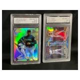 LOT OF 2 GRADED KEN GRIFFEY JR MLB CARDS -