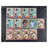 LOT OF 13 - 1981 MLB TOPPS STARS BASEBALL CARDS